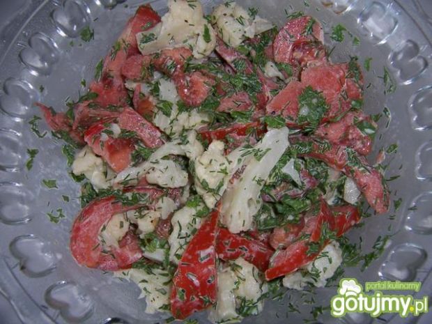 Przepis  sałatka z kalafiora i pomidorów 2 przepis