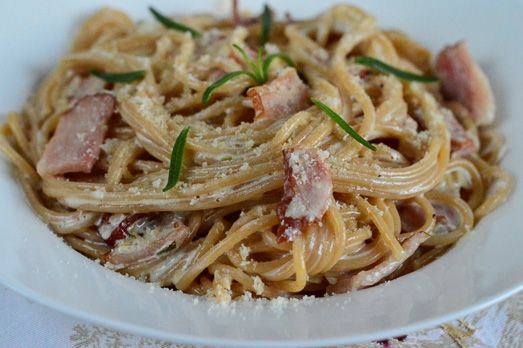 Przepis  spaghetti z boczkim i rozmarynem przepis