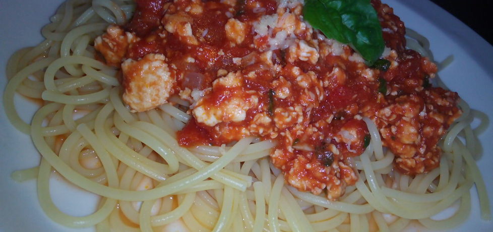 Spaghetti z piersi z kurczaka (autor: justynkag)