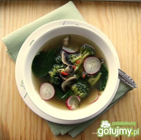 Przepis  wiosenna zupa z brokuła i szpinaku przepis