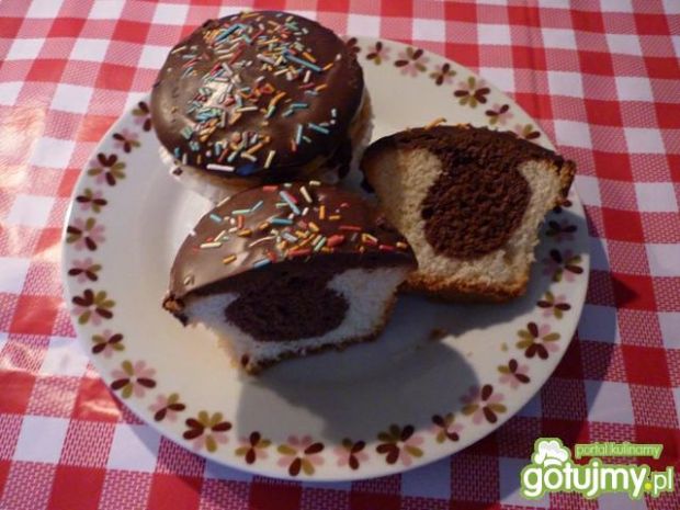 Przepis  muffinki waniliowo czekoladowe przepis